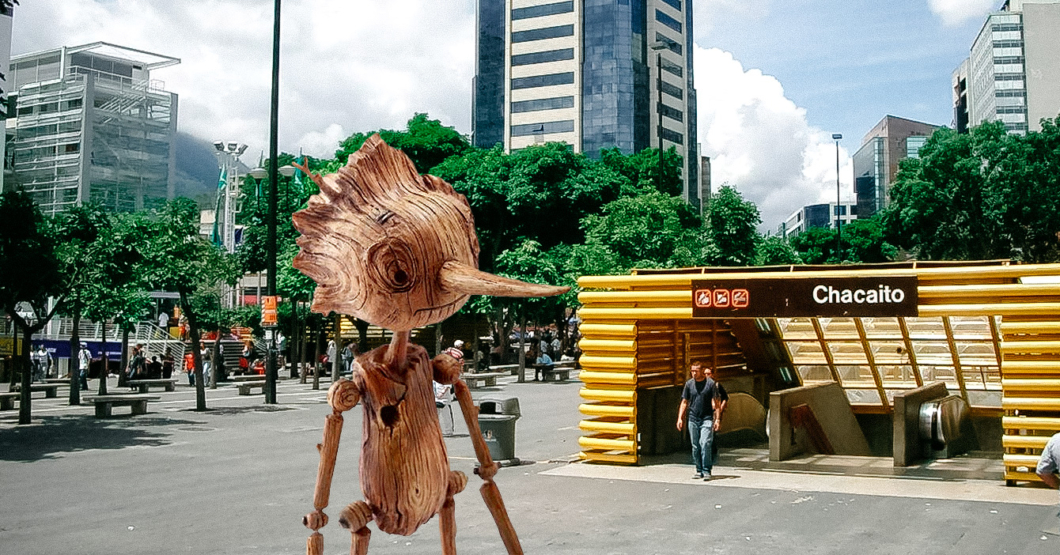 Pinocho aprende a decir la verdad en Venezuela por miedo a que le talen la nariz