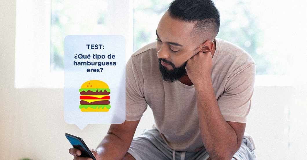 Chamo se pregunta si era buena idea poner sus datos bancarios en test para saber que tipo de hamburguesa es