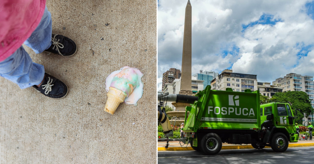 Niño al que se le cayó helado en la acera ahora le debe 50mil dolares a Fospuca