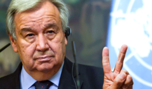 CONTUNDENTE: Secretario General de la ONU hace signo de paz con la mano