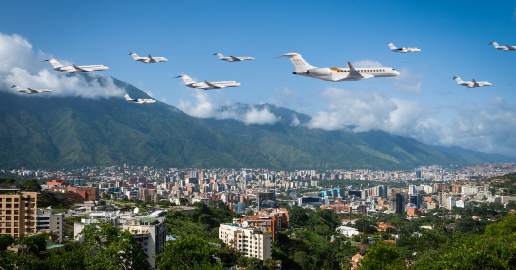 Testaferros celebran liberación de Alex Saab con caravana de jets privados