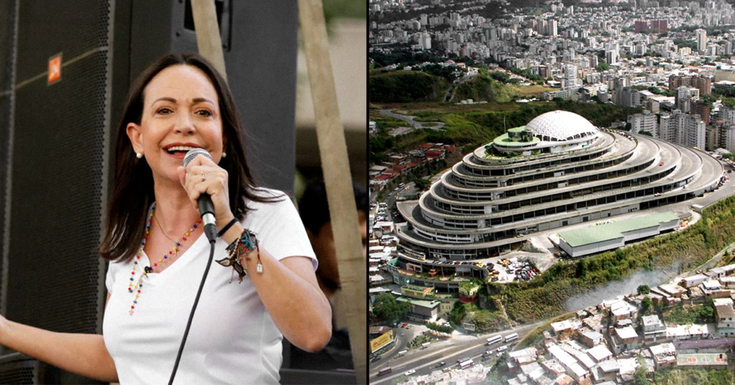 María Corina visita el Helicoide para que lo cierren de una vez