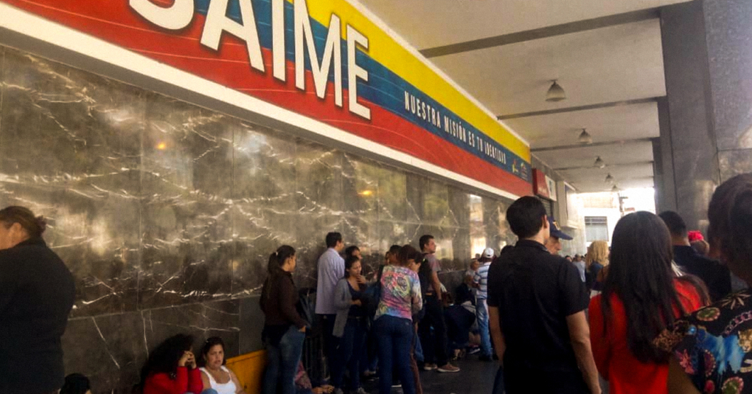 Sorprendentemente el sistema del Saime no está caído para anular pasaportes