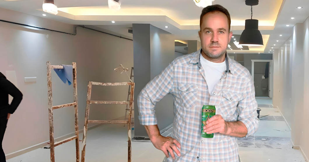 Papá reforma la casa en una tarde tras confundir Rockstar con jugo de tamarindo