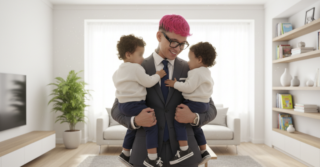 Hijos de Beéle usan IA para tener una foto con su papá