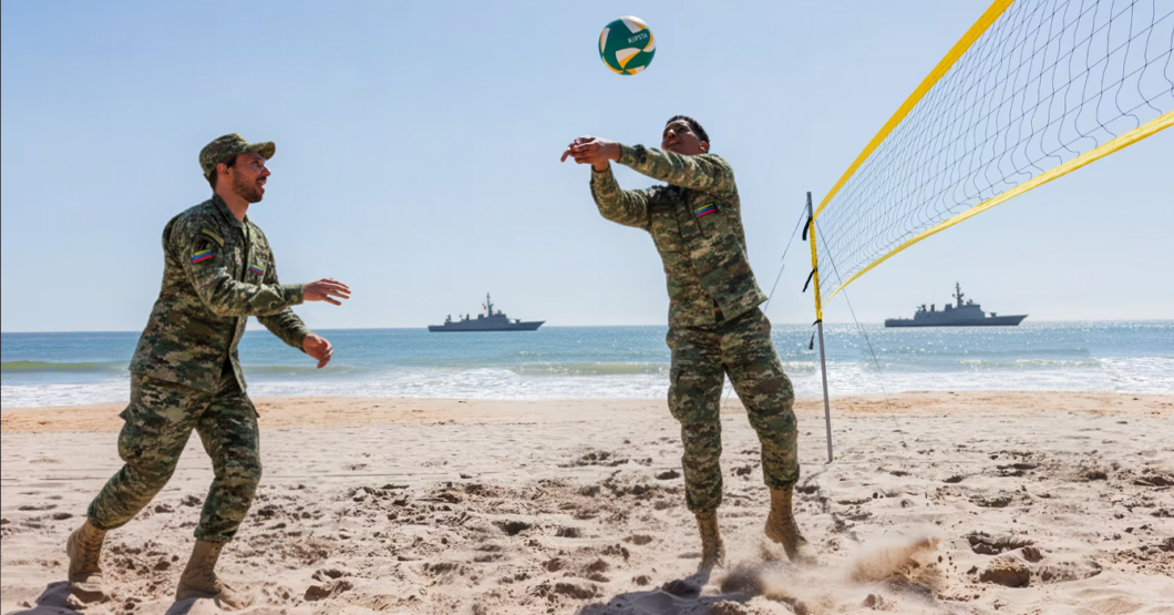 FANB se entrena en la Orchila para derrotar a los marines en volleyball de playa