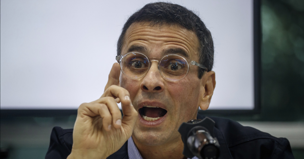 Capriles asegura que hay una campaña de odio en su contra liderada por él mismo