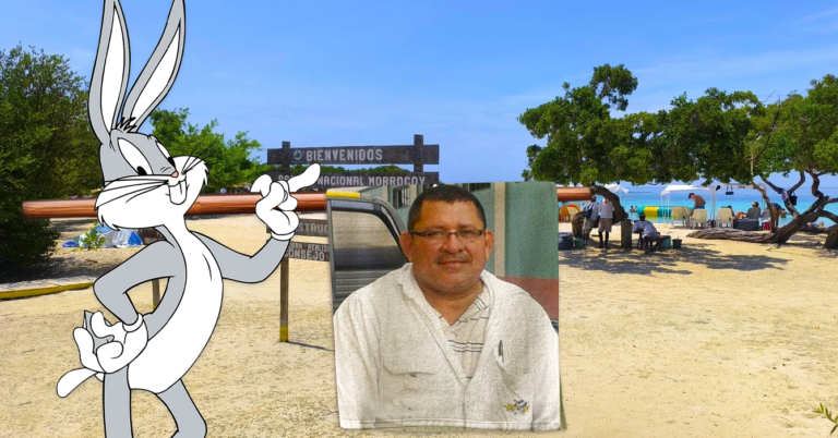 Avistan a Bugs Bunny vendiendo toallas con imagen de señor de Puerto La Cruz
