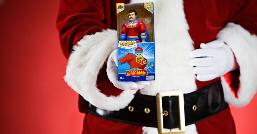 Santa Claus advierte que entregará juguetes de Super Bigote a niños que se porten mal