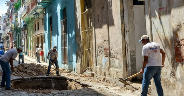 Cubanos comienzan a cavar buscando petróleo que le interese a Trump
