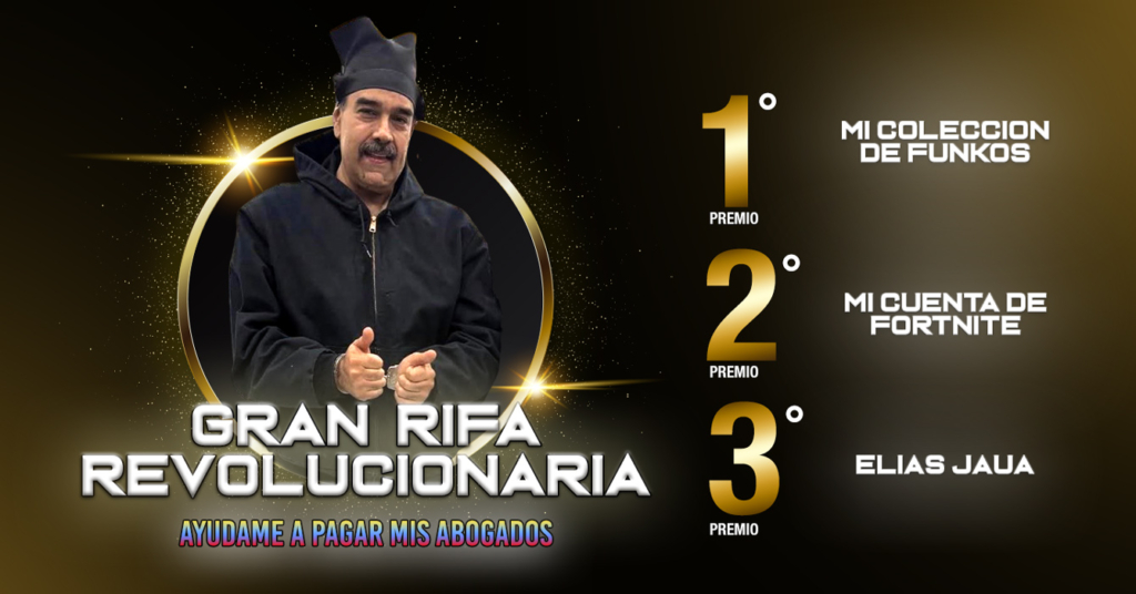 Maduro anuncia rifa para pagar sus abogados