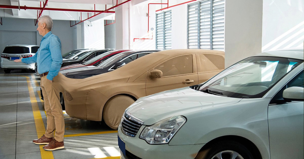 Precios de estacionamientos obligan a señor a meterse su carro por el culo