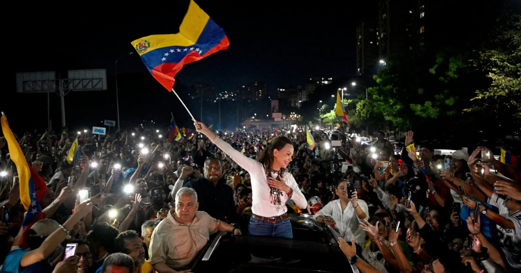 Llegada de María Corina revela que todavía hay gente en Maracay